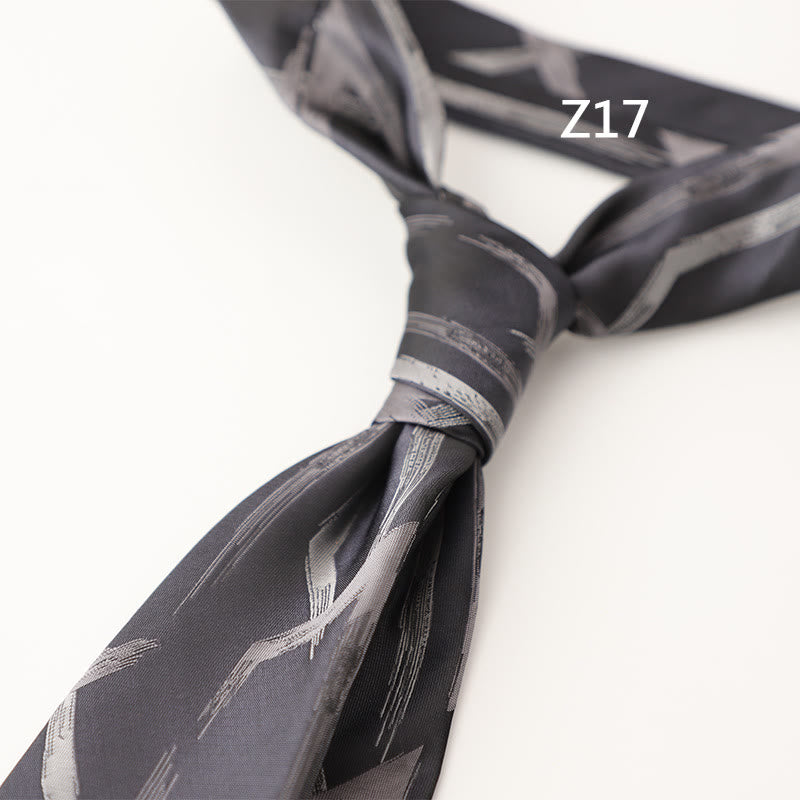 Cravates pour hommes en tissu soyeux à motifs ornementaux - Style n° 17 - image 36