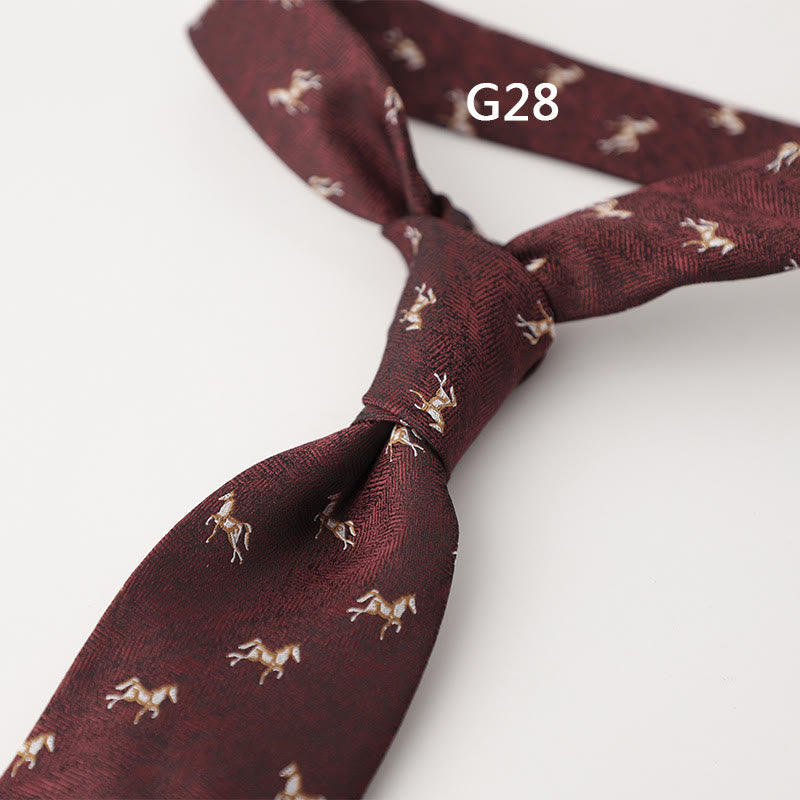Cravates pour hommes en tissu soyeux à motifs ornementaux - Style n° 28 - image 58