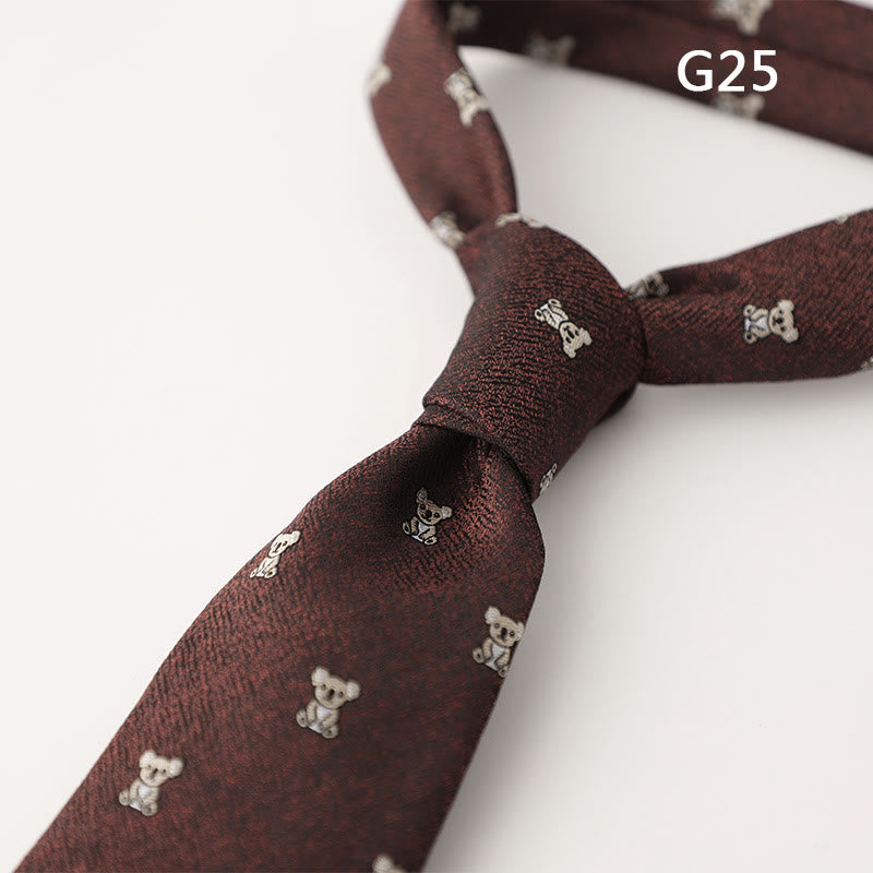 Cravates pour hommes en tissu soyeux à motifs ornementaux - Style n° 25 - image 52