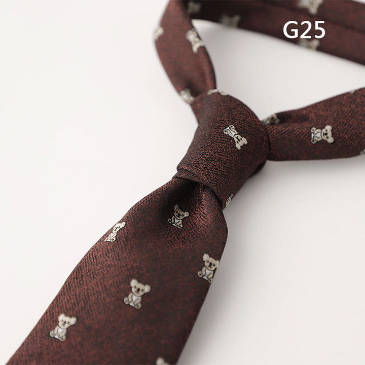 Cravates pour hommes en tissu soyeux à motifs ornementaux - Style n° 25 - image 52