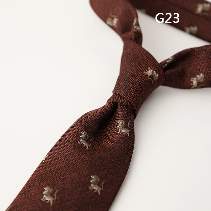 Cravates pour hommes en tissu soyeux à motifs ornementaux - Style n° 23 - image 48
