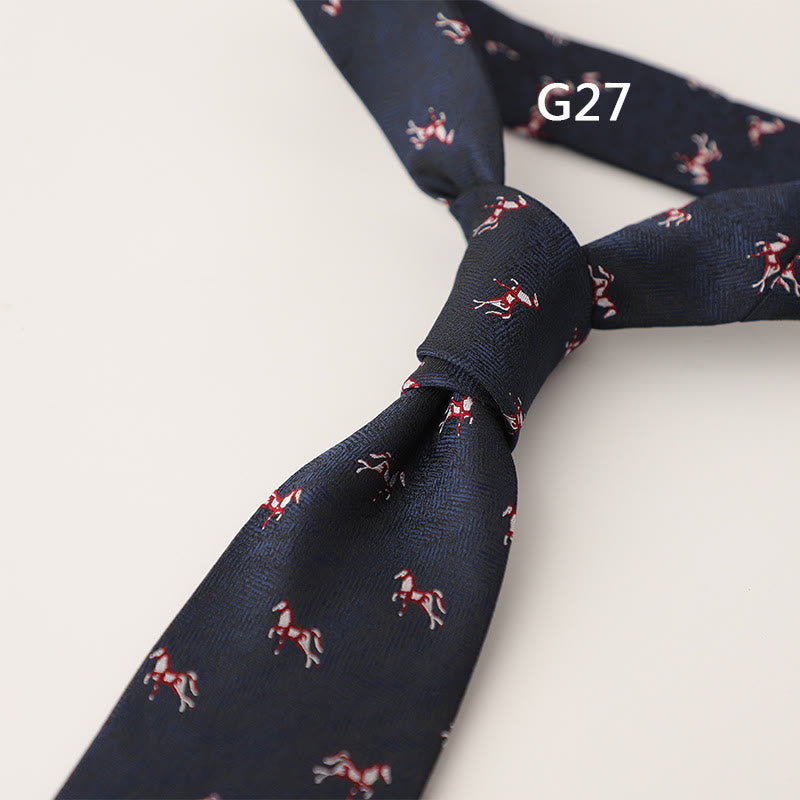 Cravates pour hommes en tissu soyeux à motifs ornementaux - Style n° 27 - image 56