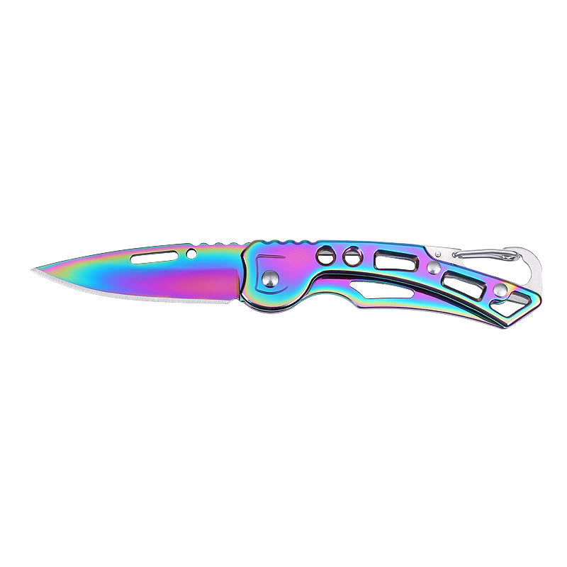 Couteau pliant multifonctionnel coloré et pratique avec porte-clés EDC - Coloré - image 2