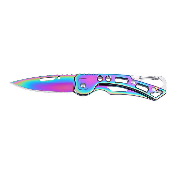 Couteau pliant multifonctionnel coloré et pratique avec porte-clés EDC - Coloré - image 2