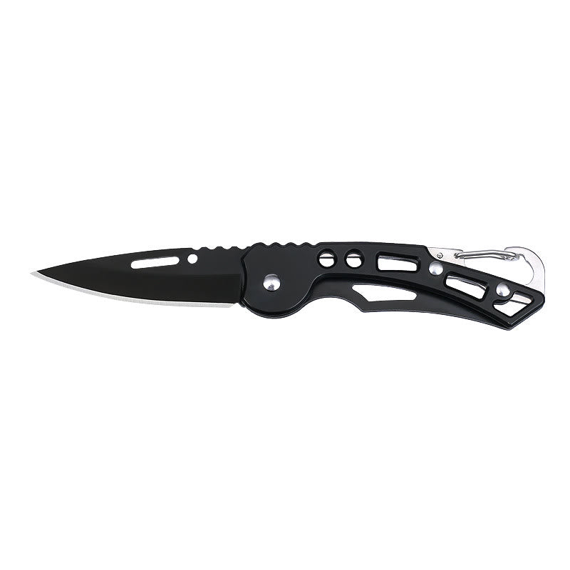 Couteau pliant multifonctionnel coloré et pratique avec porte-clés EDC - Noir - image 5