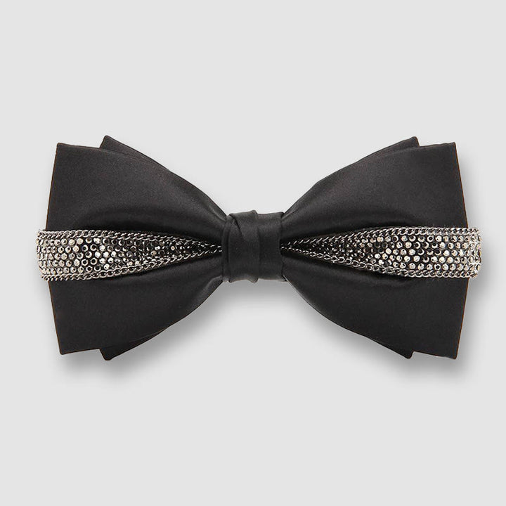 Nœud papillon en satin pour homme avec ornement texturé scintillant - Style n° 2 - image 1