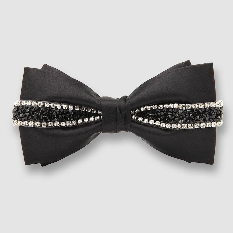 Nœud papillon en satin pour homme avec ornement texturé scintillant - Style n° 3 - image 2