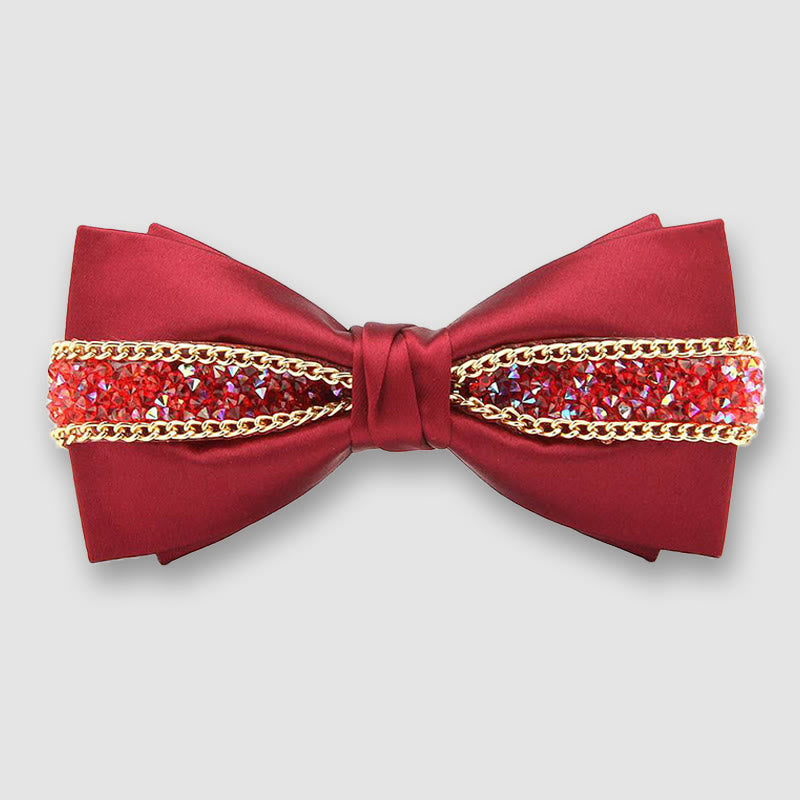 Nœud papillon en satin pour homme avec ornement texturé scintillant - Style n° 5 - image 4