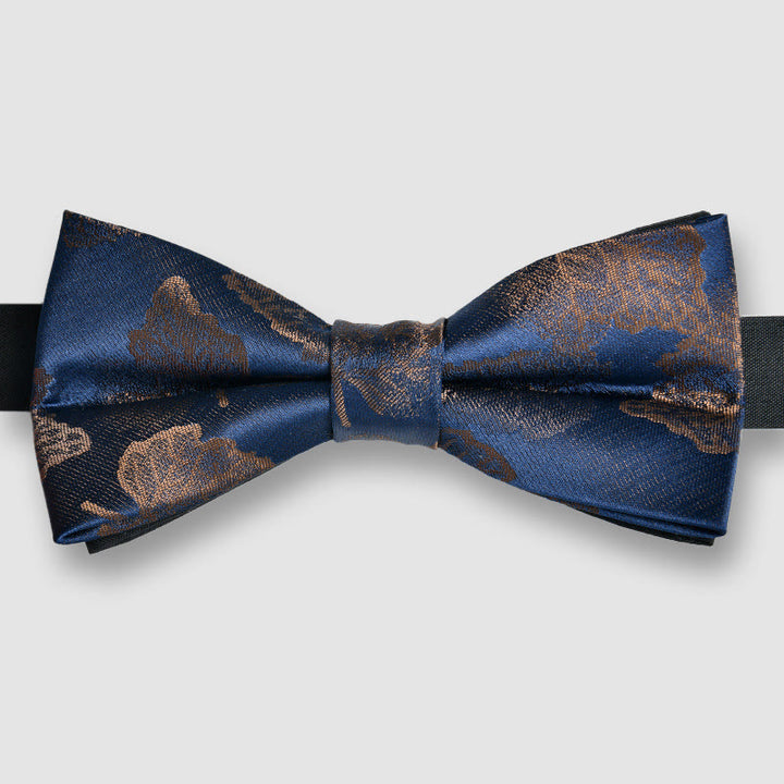 Nœud papillon pour homme en tissu lustré à motifs ornés - Style n° 2 - image 1