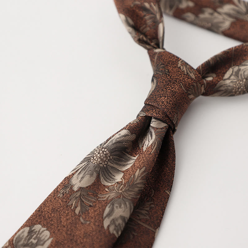 Cravates pour hommes en tissu soyeux à motifs ornementaux - image 5