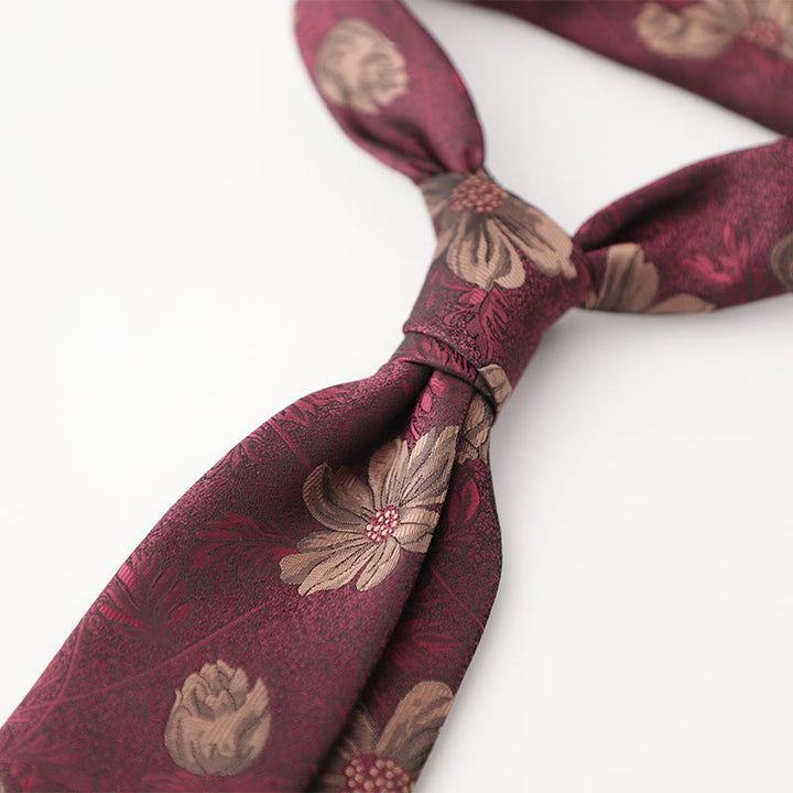 Cravates pour hommes en tissu soyeux à motifs ornementaux - Style n° 3 - image 4