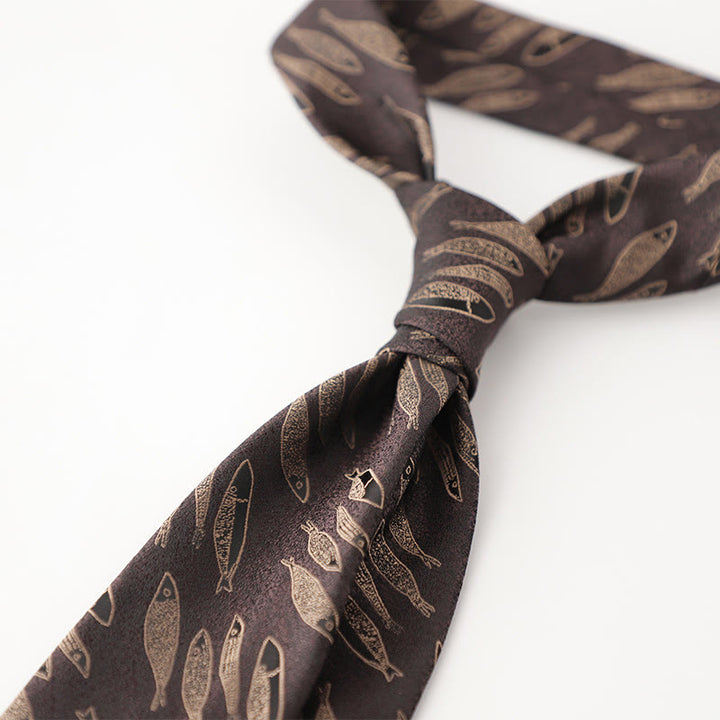 Cravates pour hommes en tissu soyeux à motifs ornementaux - Style n° 5 - image 6