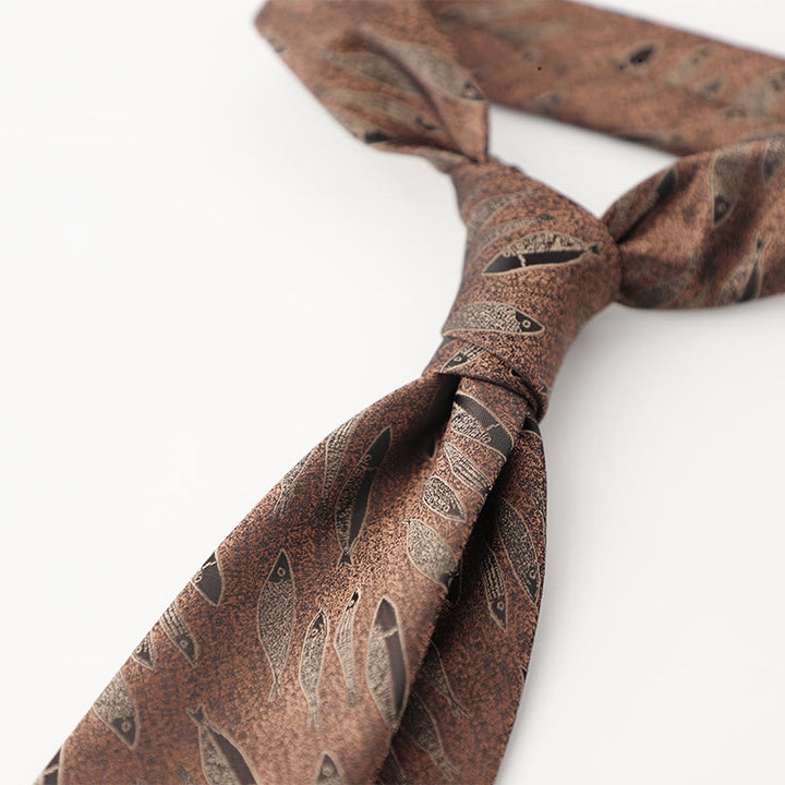 Cravates pour hommes en tissu soyeux à motifs ornementaux - image 17