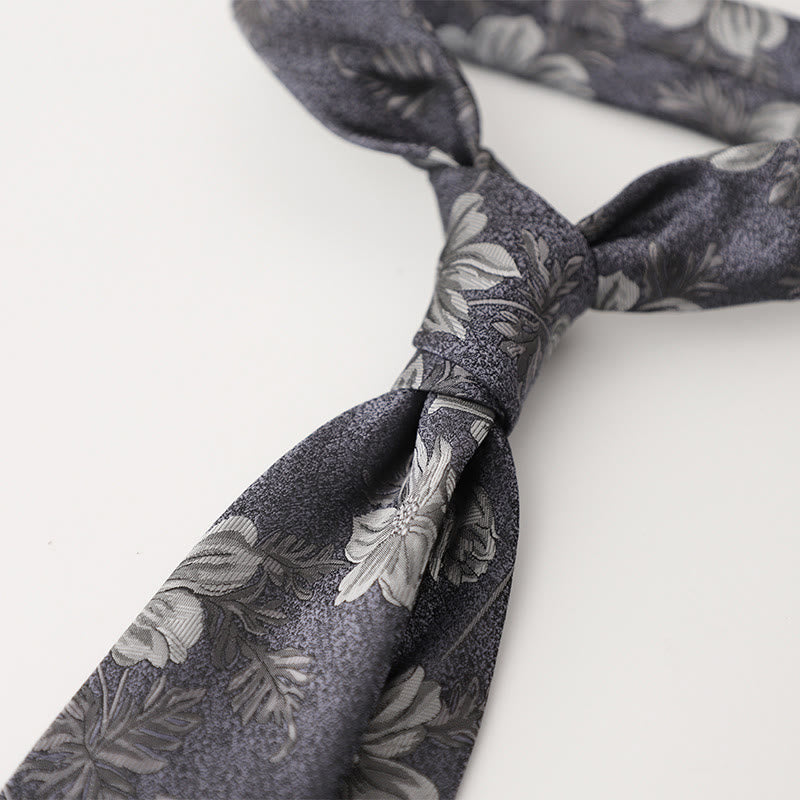 Cravates pour hommes en tissu soyeux à motifs ornementaux - Style n° 4 - image 5
