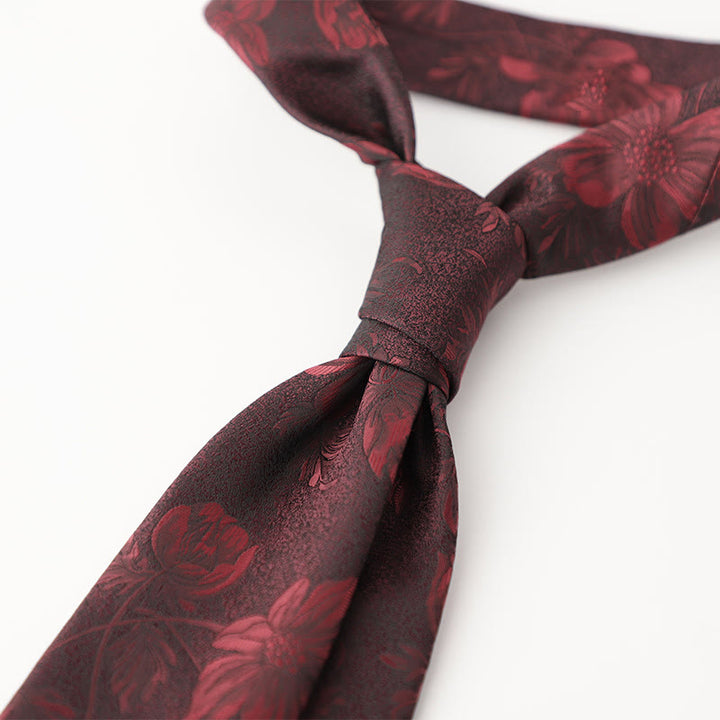 Cravates pour hommes en tissu soyeux à motifs ornementaux - image 27