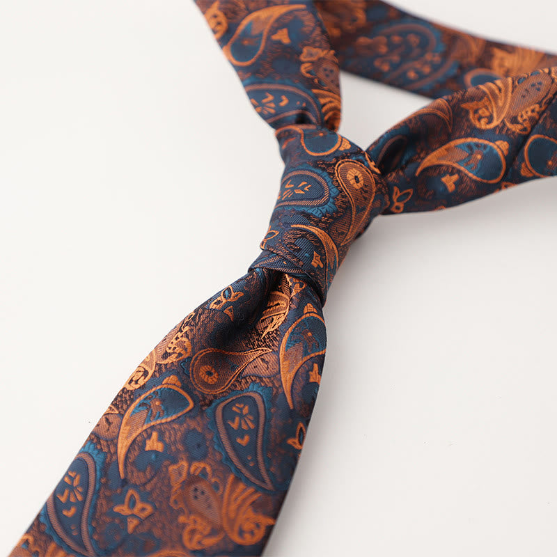 Cravates pour hommes en tissu soyeux à motifs ornementaux - image 45