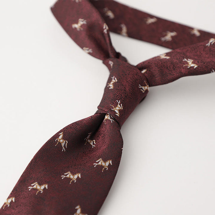 Cravates pour hommes en tissu soyeux à motifs ornementaux - image 59