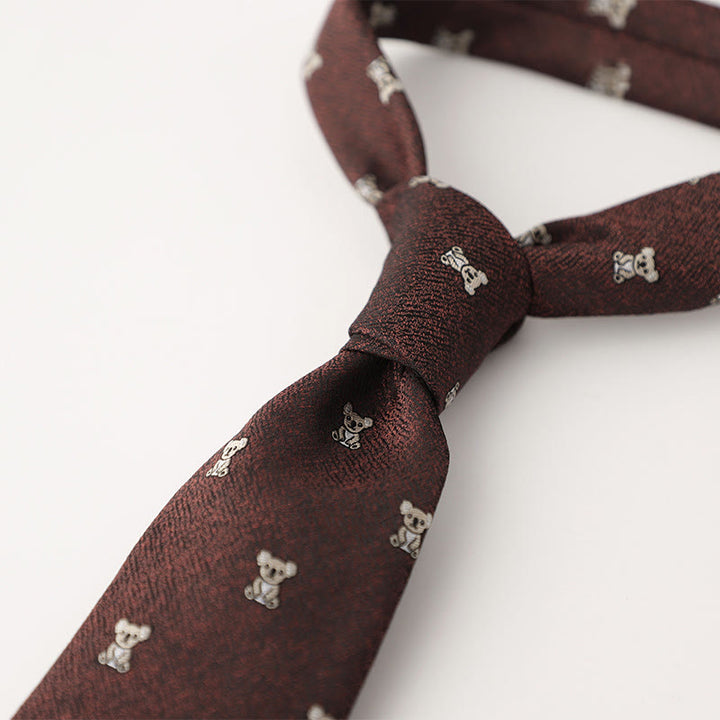 Cravates pour hommes en tissu soyeux à motifs ornementaux - image 49