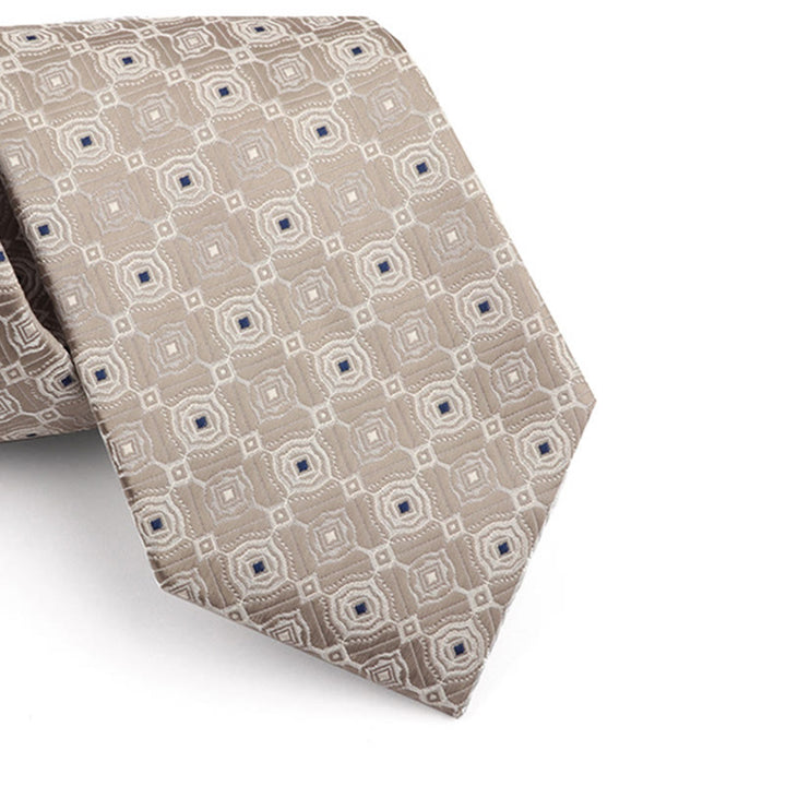 Cravates beiges polyvalentes pour hommes, à motifs variés - image 8