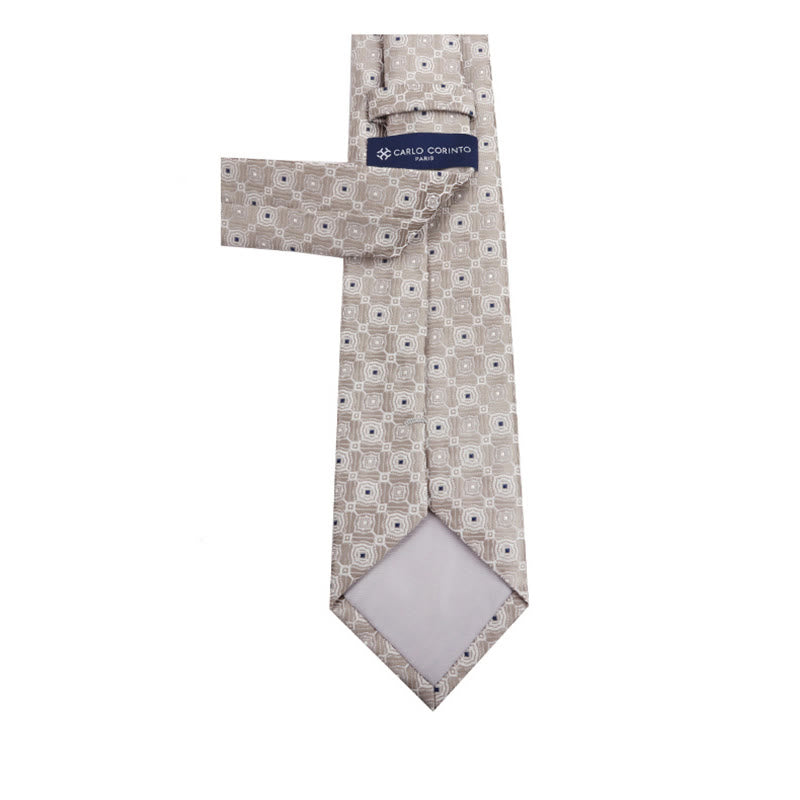 Cravates beiges polyvalentes pour hommes, à motifs variés - image 9
