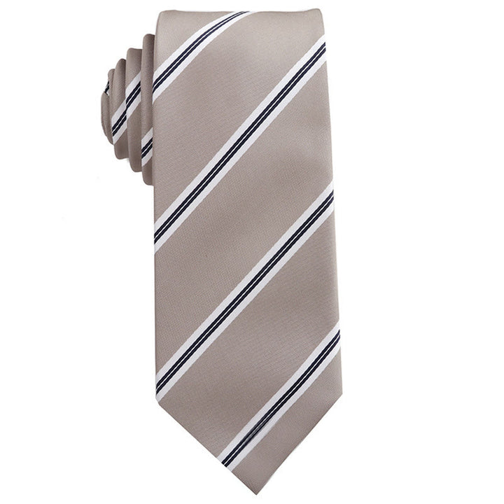 Cravates beiges polyvalentes pour hommes, à motifs variés - Style n° 3 - image 3