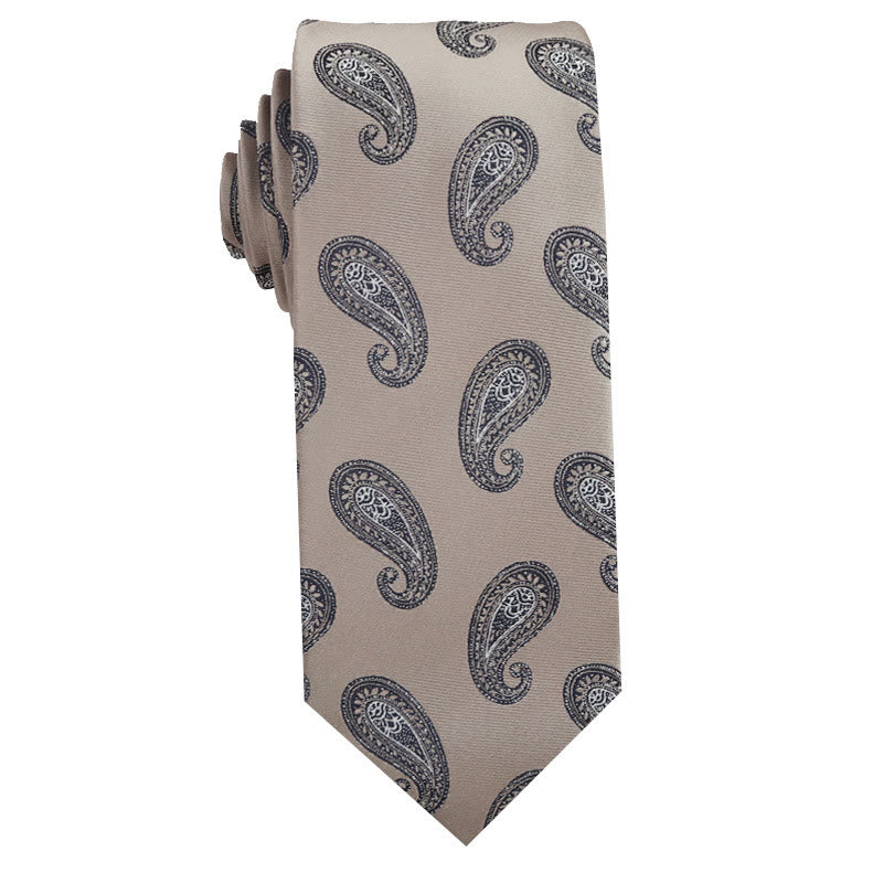 Cravates beiges polyvalentes pour hommes, à motifs variés - Style n° 1 - image 1
