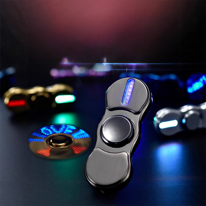 Briquet électronique 2 en 1 avec gyroscope et lumière LED multicolore - image 3