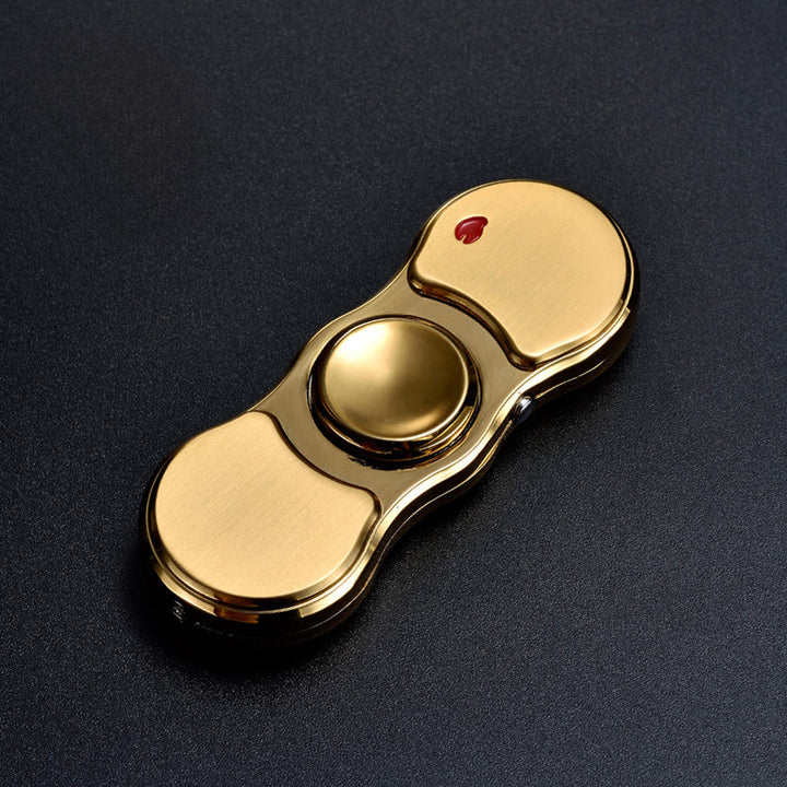 Briquet électronique 2 en 1 avec gyroscope et lumière LED multicolore - Doré - image 6