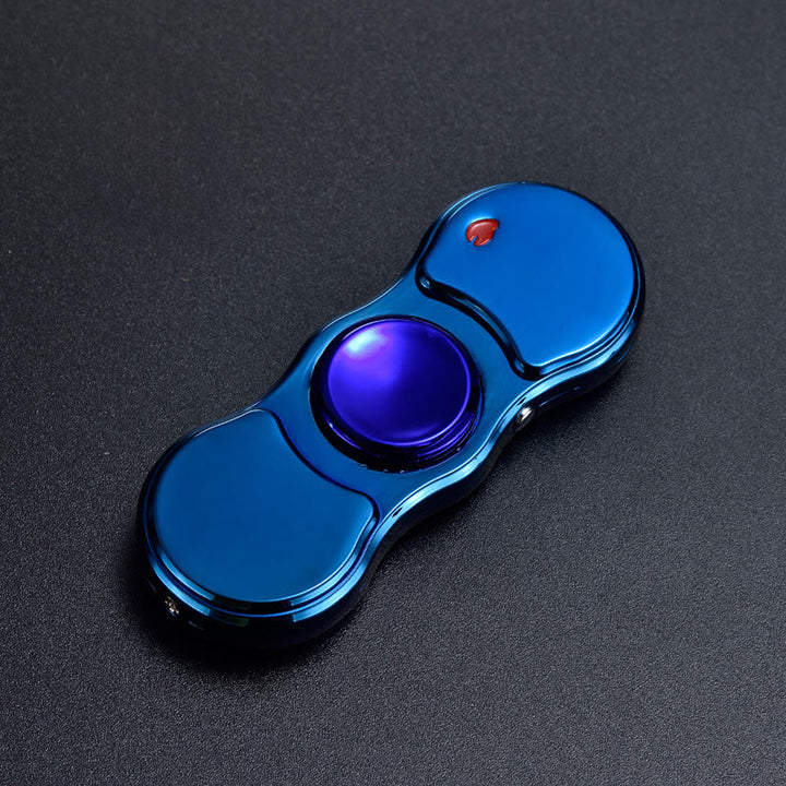 Briquet électronique 2 en 1 avec gyroscope et lumière LED multicolore - Bleu - image 4