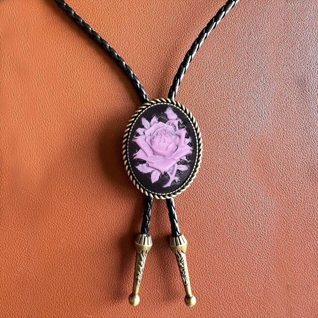 Cravate bolo créative à tête de taureau, style western cowboy/chevalier - Violet - image 6