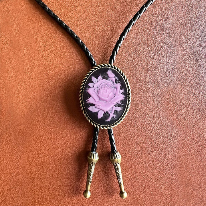 Cravate bolo créative à tête de taureau, style western cowboy/chevalier - Violet - image 6