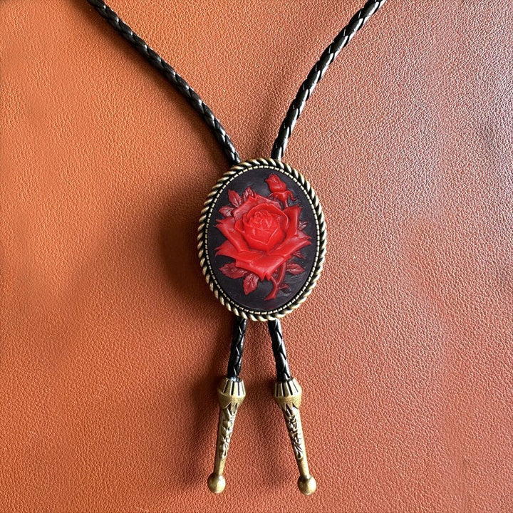 Cravate bolo créative à tête de taureau, style western cowboy/chevalier - Rouge - image 3