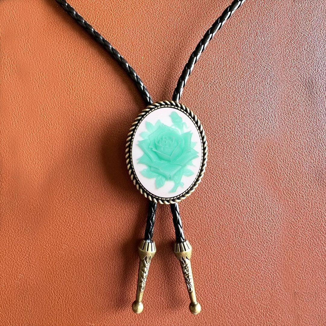 Cravate bolo créative à tête de taureau, style western cowboy/chevalier - Vert - image 5