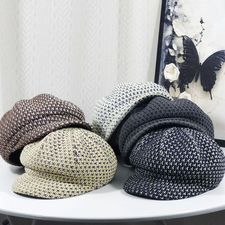 Béret multicolore à motif tricoté pour femme - image 6
