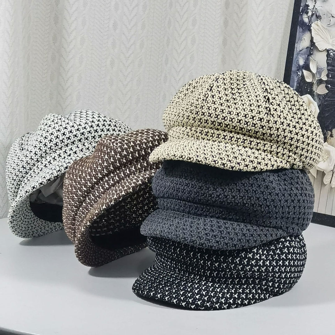 Béret multicolore à motif tricoté pour femme - image 7