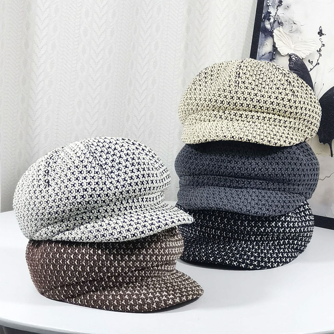 Béret multicolore à motif tricoté pour femme - image 8