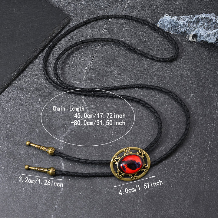 Cravate bolo à pendentif western à motif de corbeau gothique - image 3