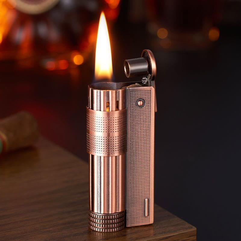 Briquet à pétrole rechargeable avec réservoir de carburant amovible pour bougie - Bronze rouge - image 12