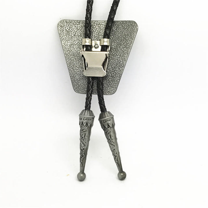 Cravate bolo à motif géométrique du sud-ouest et cadre métallique triangulaire - image 3
