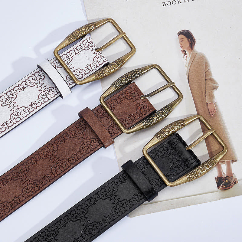 Ceinture en cuir pour homme avec boucle décorative à motif rétro - image 6