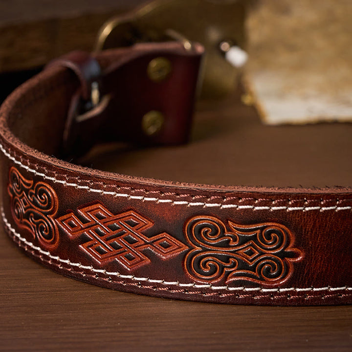 Ceinture en cuir gaufré style western pour homme avec boucle tête de taureau en cuivre - image 6