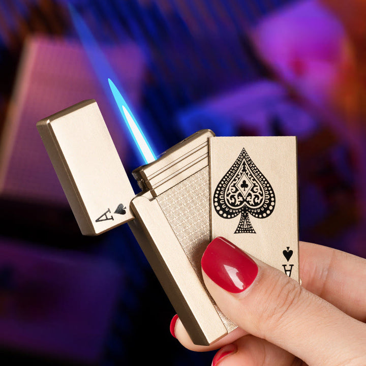Briquet à butane en forme de pique en métal créatif - image 0