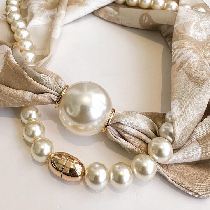 Collier-écharpe en perles artificielles avec fermoir magnétique pour femme - image 3
