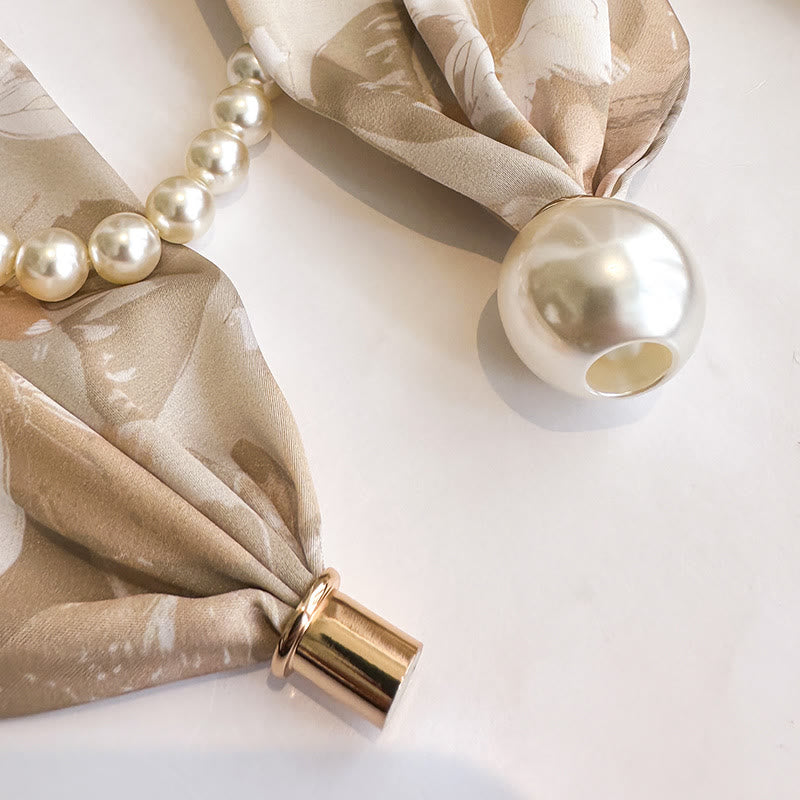 Collier-écharpe en perles artificielles avec fermoir magnétique pour femme - image 2