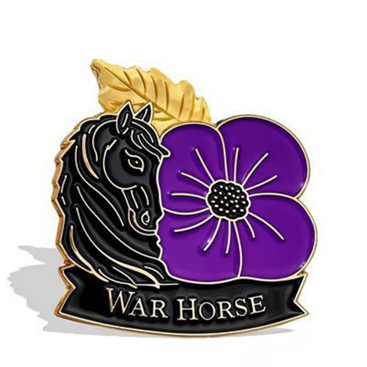 Broche en émail coquelicot violet « Honneur War Horse » - image 2