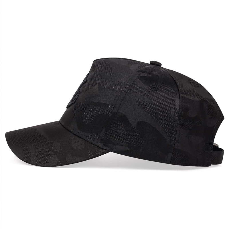 Casquette de baseball à empiècement en maille camouflage brodée d'ancre - image 2