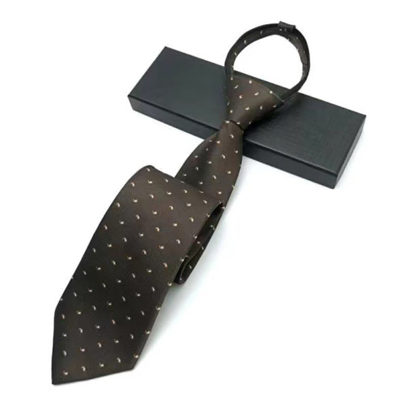 Cravate pré-nouée ajustable à motif vintage pour homme - Style n° 6 - image 6