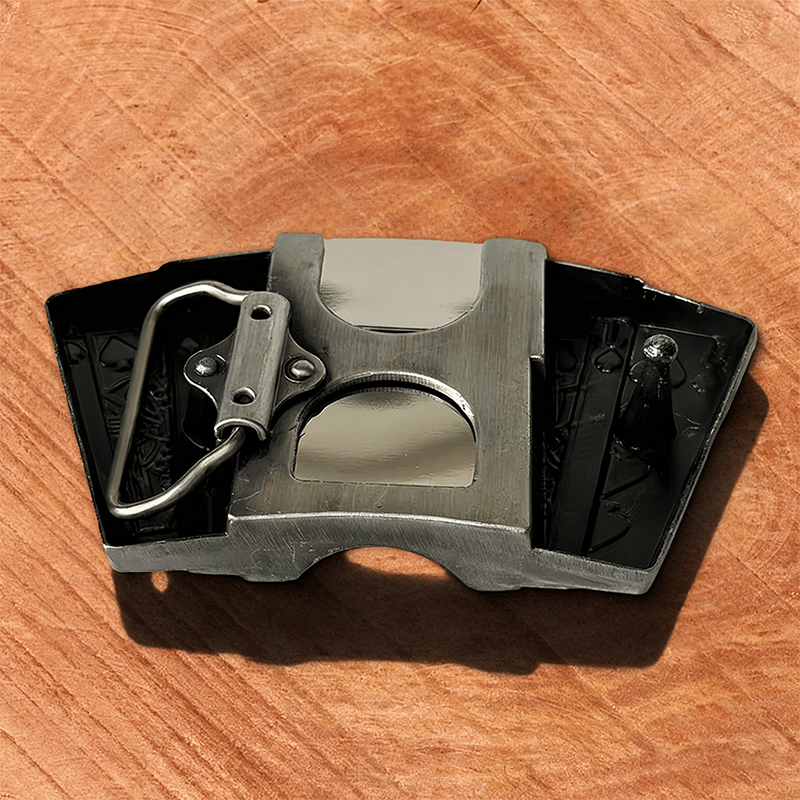 Ceinture en cuir pour homme, style poker, avec briquet dissimulé - image 4
