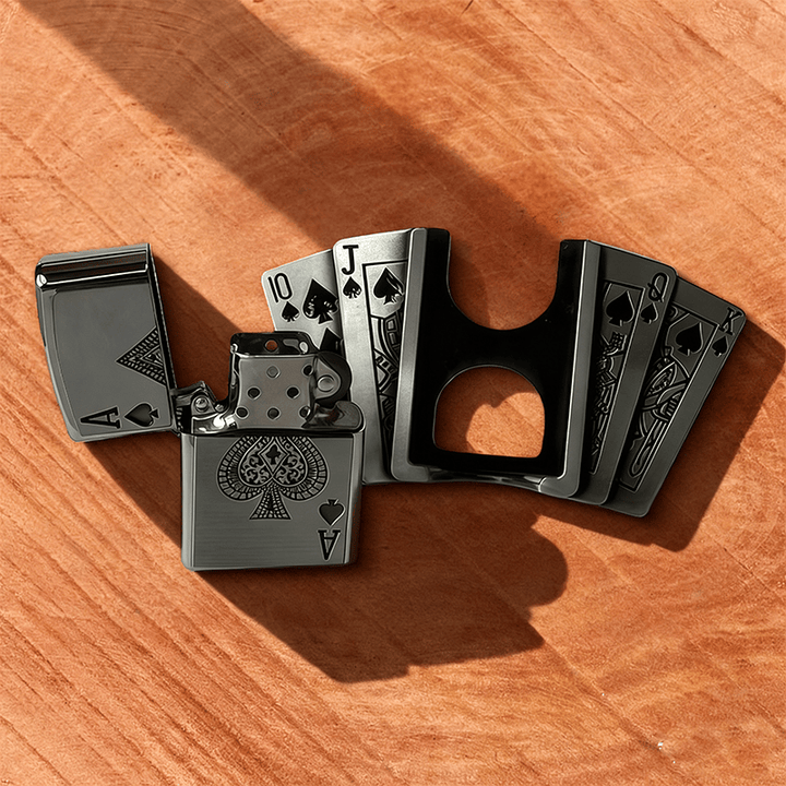 Ceinture en cuir pour homme, style poker, avec briquet dissimulé - image 2