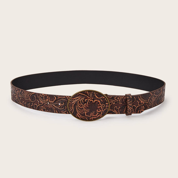 Ceinture en cuir à motif floral gravé Western Charm - image 3